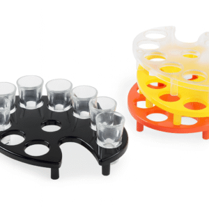 Chaser Tray with 9 Polycarbonate Shot Glasses – A.B.S Material (22ml / 0.74oz each)
